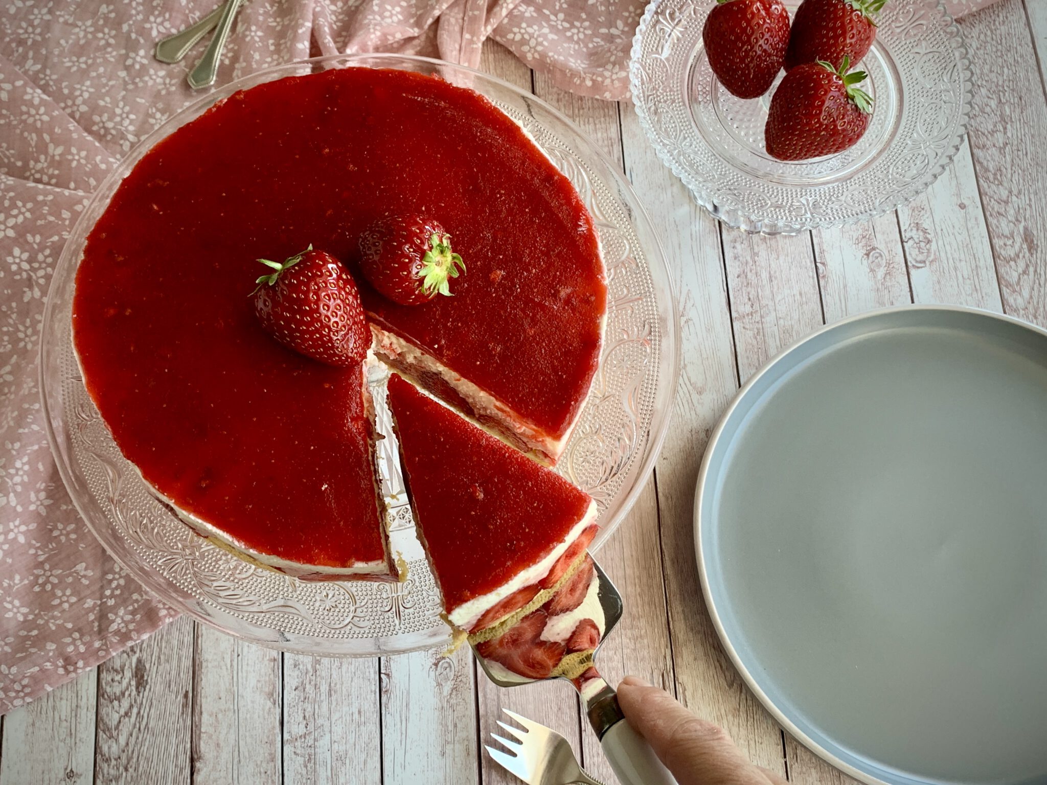 Erdbeer Kaltschale Torte Katrin Backt